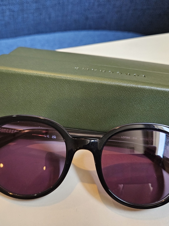 Longchamp Accessories - Longchamp Black Round Sunglasses with Purple Lenses